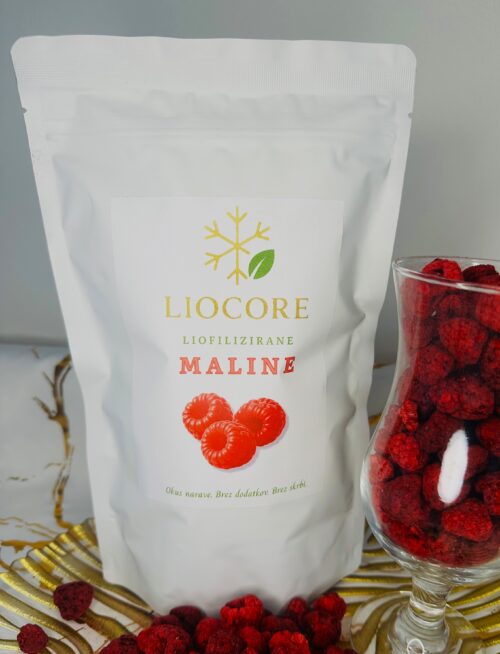 Cele liofilizirane maline Liocore brez dodanega sladkorja
